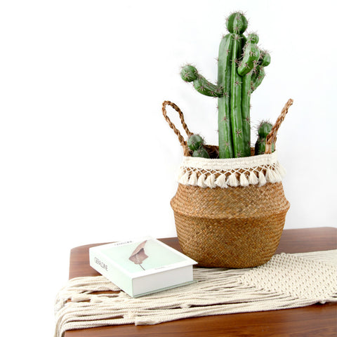 Potted Woven Storage Blank Basket