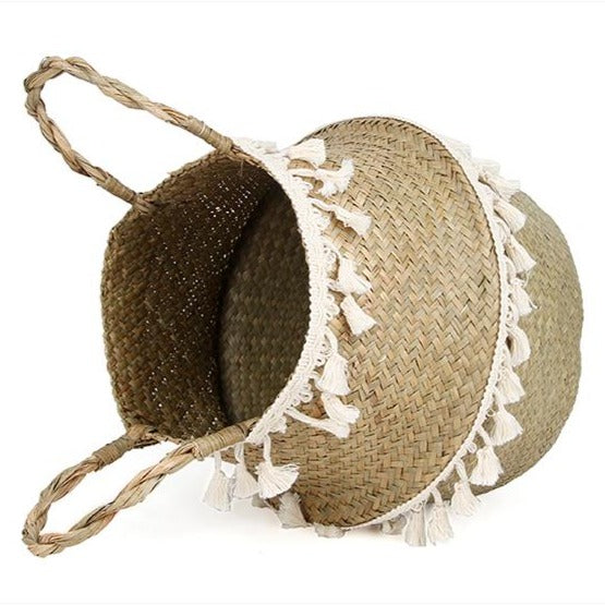 Potted Woven Storage Blank Basket