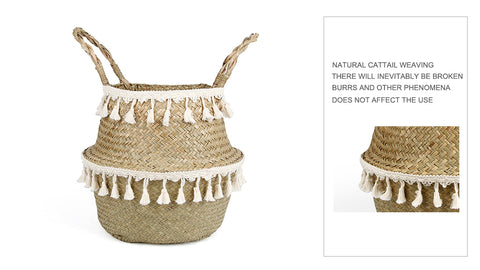 Potted Woven Storage Blank Basket