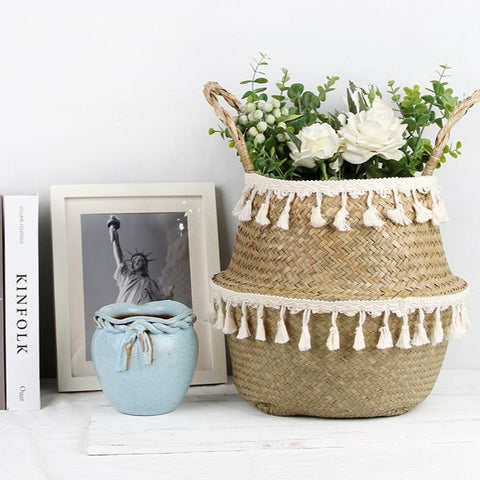 Potted Woven Storage Blank Basket
