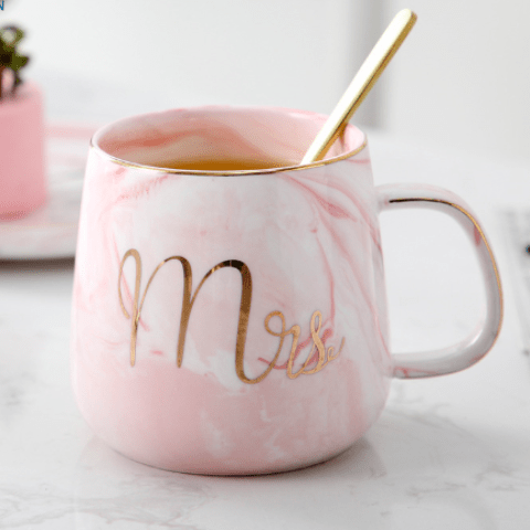 Lovers Mug+Saucer Marble Set - Hyggeh