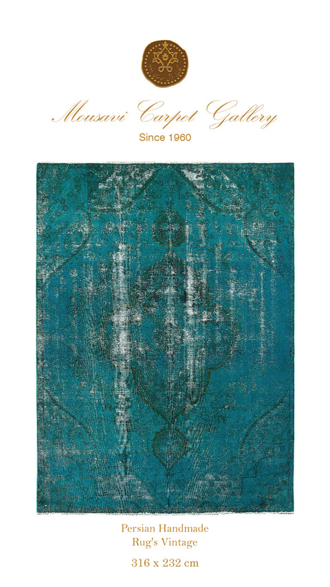 Abstract Hand-Knotted Vintage Persian Rug - Hyggeh