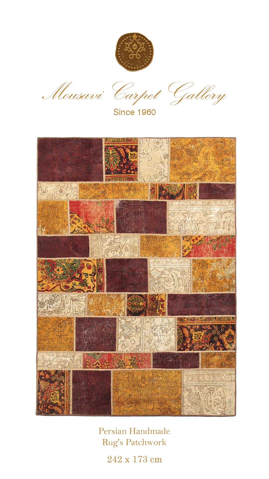 Geometric Pattern Hand-Knotted Vintage Persian Rug - Hyggeh