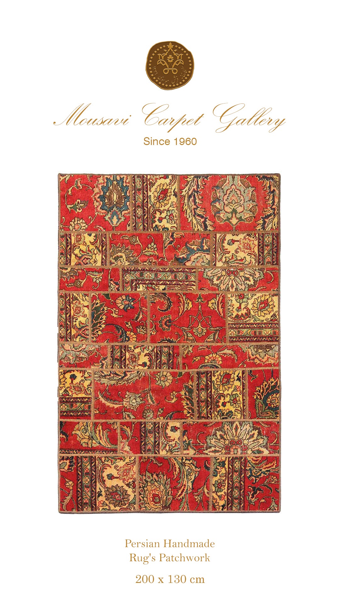 Geometric Pattern Hand-Knotted Vintage Persian Rug - Hyggeh