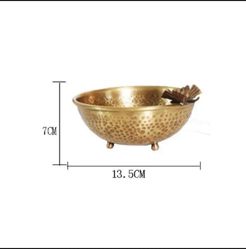 Butterfly Brass Serving Bowl