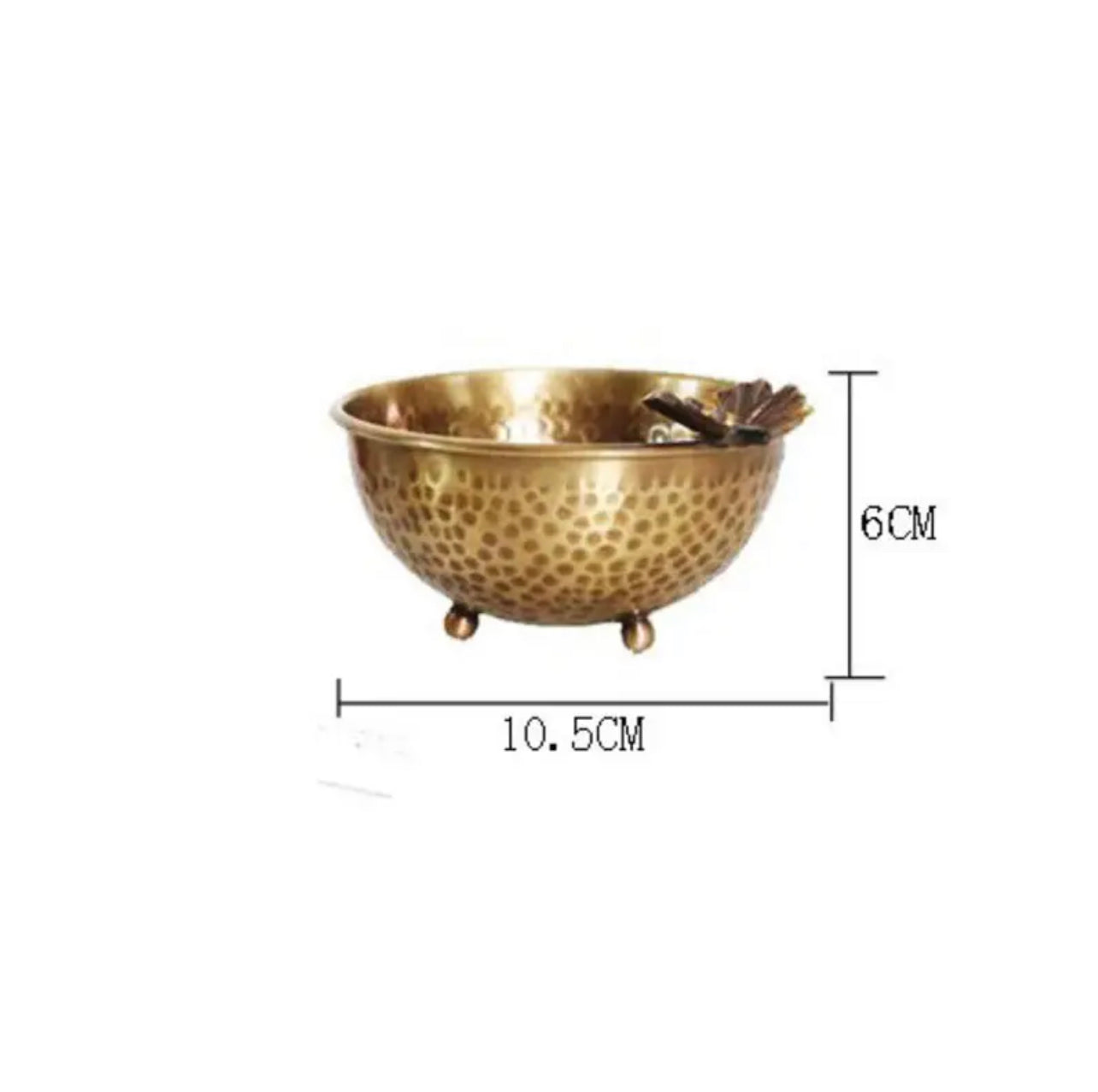 Butterfly Brass Serving Bowl