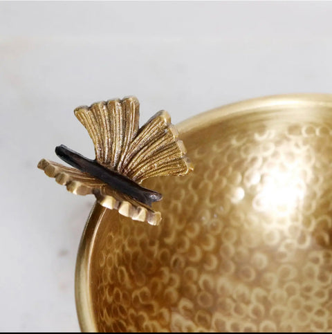 Butterfly Brass Serving Bowl