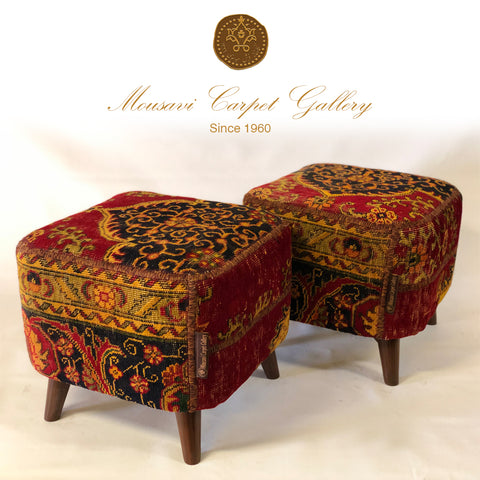 Handmade Pouf Ottoman Set - Hyggeh