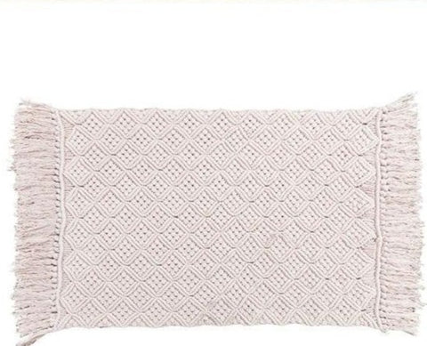 White kilim Indian striped Nordic style - Hyggeh