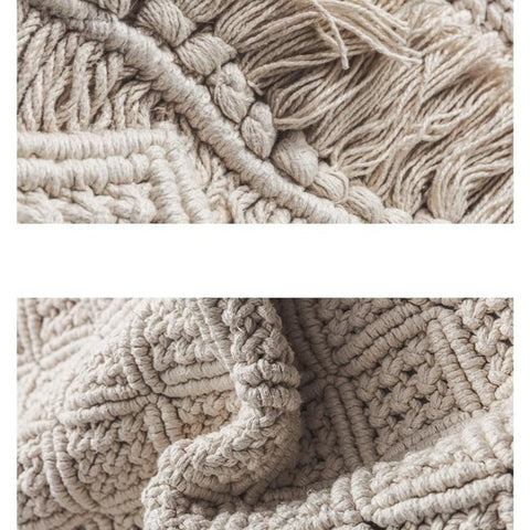 White kilim Indian striped Nordic style - Hyggeh