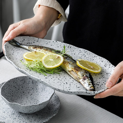 Pattern Ceramic Food Plate Tableware Dinner - Hyggeh