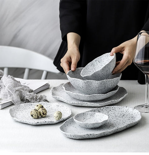 Pattern Ceramic Food Plate Tableware Dinner - Hyggeh