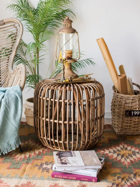 Southeast Asian style natural rattan coffee table - Hyggeh