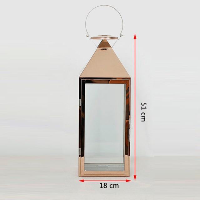 Nordic Lantern Silver-Gold Candlestick - Hyggeh