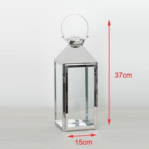 Nordic Lantern Silver-Gold Candlestick - Hyggeh