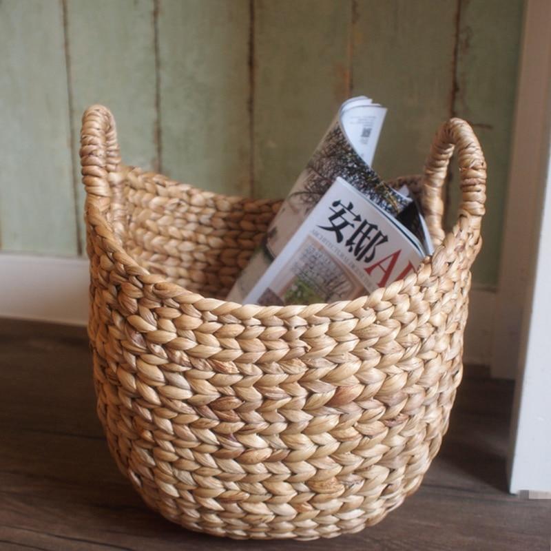 hand-woven natural grass storage basket - Hyggeh
