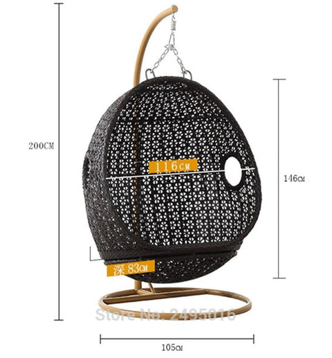 Hyggeh Espresso Hanging Egg Chair - Hyggeh