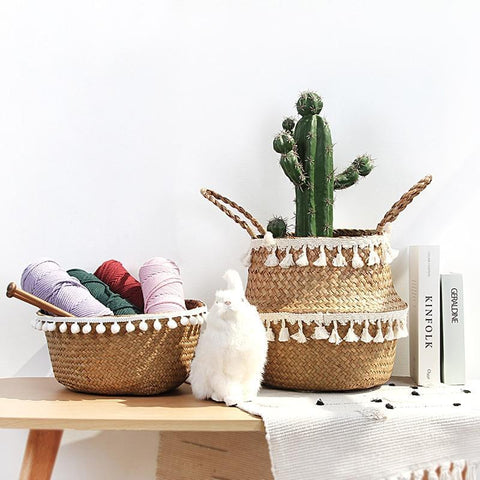 Vase Potted Woven Storage Basket - Hyggeh