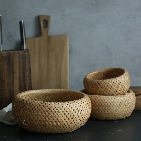 Bamboo Basket Kitchen Storage - Hyggeh