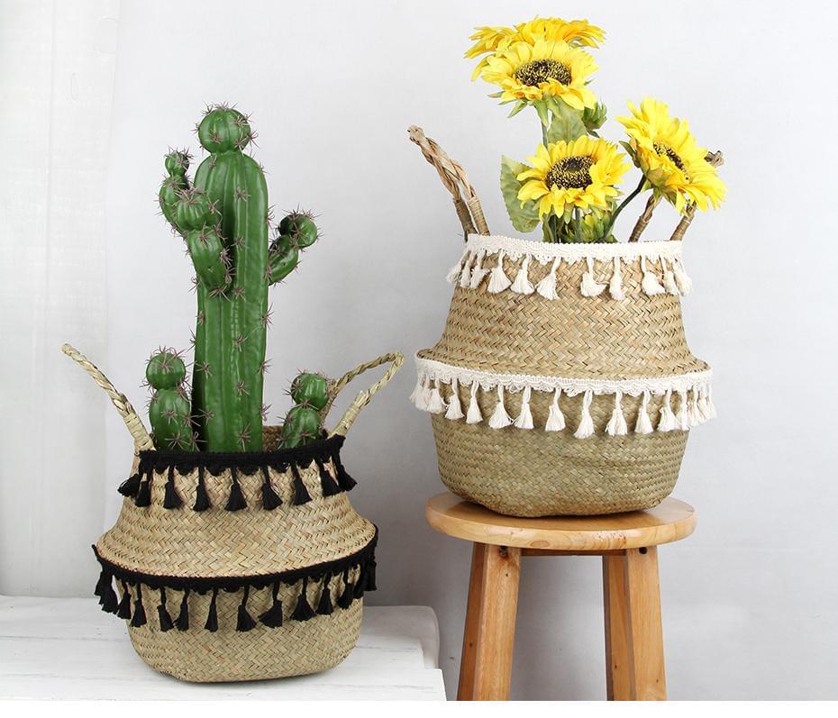 Vase Potted Woven Storage Basket - Hyggeh