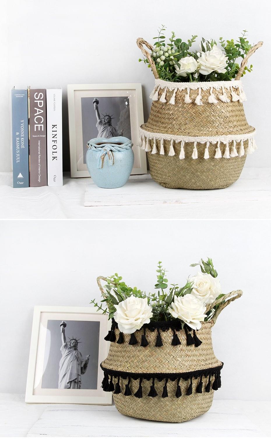 Vase Potted Woven Storage Basket - Hyggeh