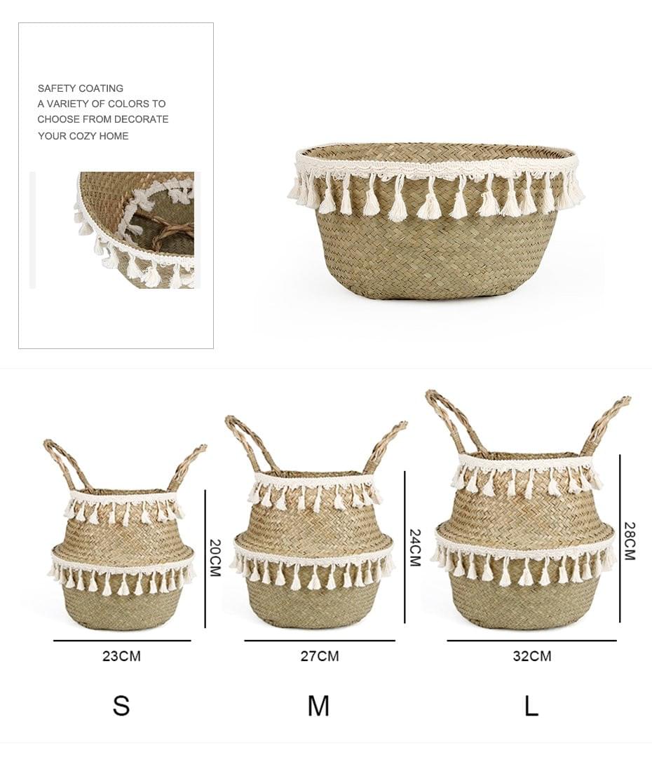 Vase Potted Woven Storage Basket - Hyggeh