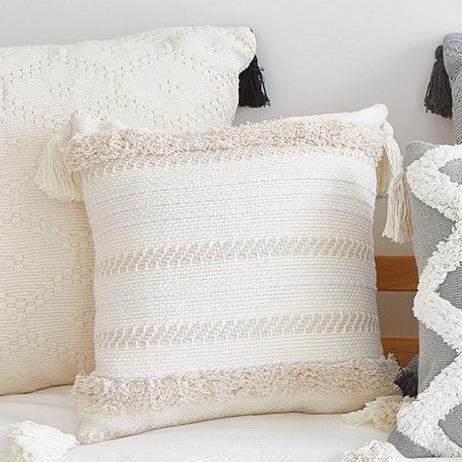 Cushion Nordic Tufted Tassel Morocco - Hyggeh