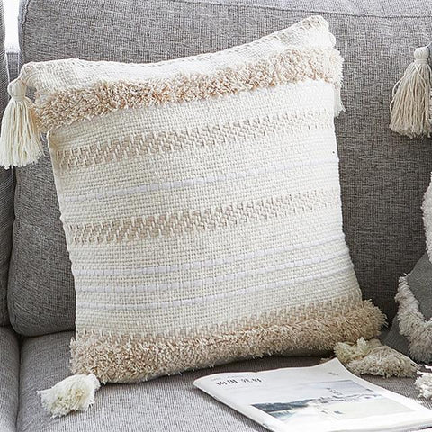 Cushion Nordic Tufted Tassel Morocco - Hyggeh