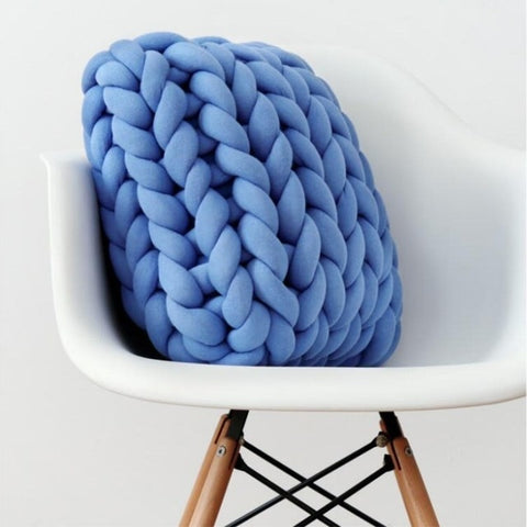 Handmade Chunky Wool Pillow Chair Cushion
