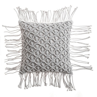 Hand-Woven Macrame Cotton Cushion Cover Six - Hyggeh