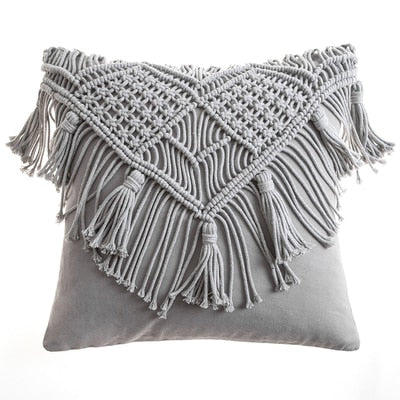 Hand-Woven Macrame Cotton Cushion Cover Five - Hyggeh