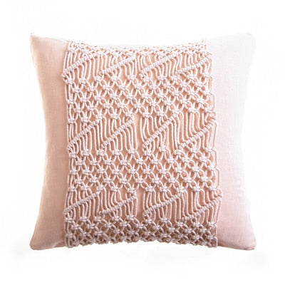 Hand-Woven Macrame Cotton Cushion Cover Four - Hyggeh