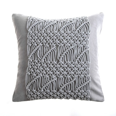 Hand-Woven Macrame Cotton Cushion Cover Four - Hyggeh