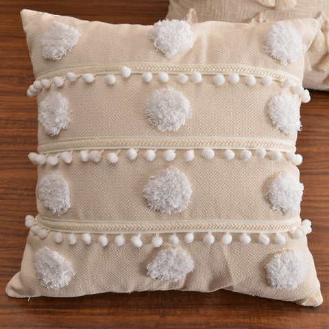 Boho Style Cushion Cover Plush With Tassels - Hyggeh