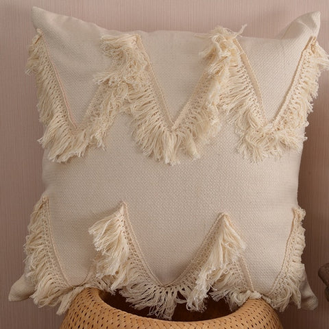 Boho Style Cushion Cover Plush With Tassels - Hyggeh
