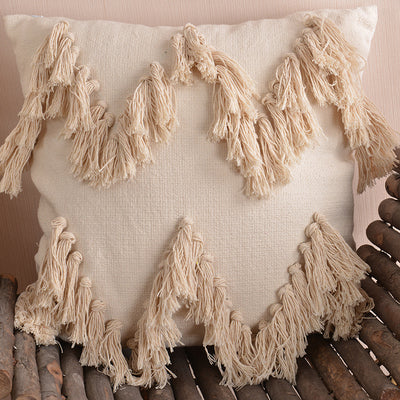 Boho Style Cushion Cover Plush With Tassels - Hyggeh
