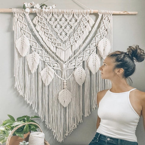 Macrame Bohemian Chic Handicrafts Woven Tapestry Wall Hanging - Hyggeh