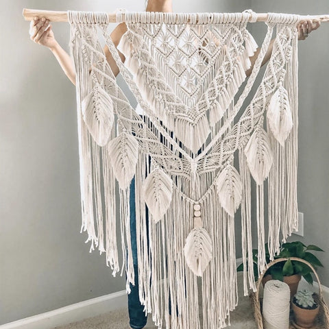 Macrame Bohemian Chic Handicrafts Woven Tapestry Wall Hanging - Hyggeh
