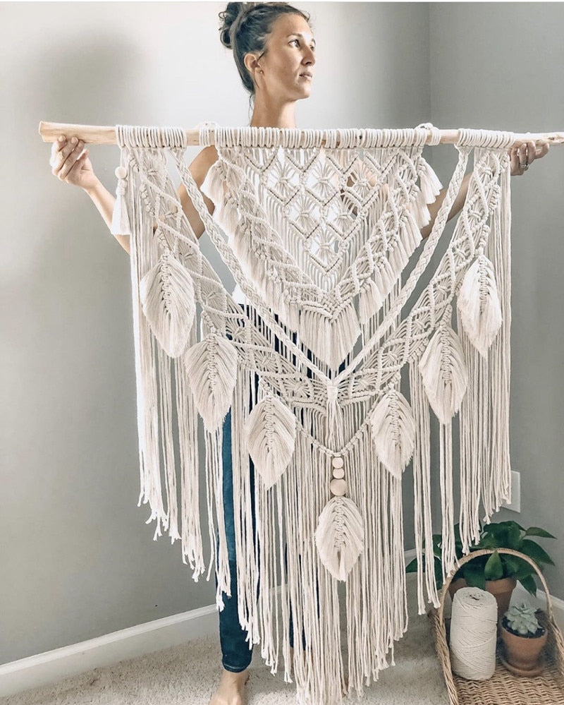 Macrame Bohemian Chic Handicrafts Woven Tapestry Wall Hanging - Hyggeh