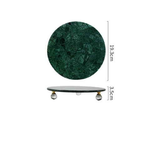 Marble Art-Deco White Green Cheese Tray - Hyggeh