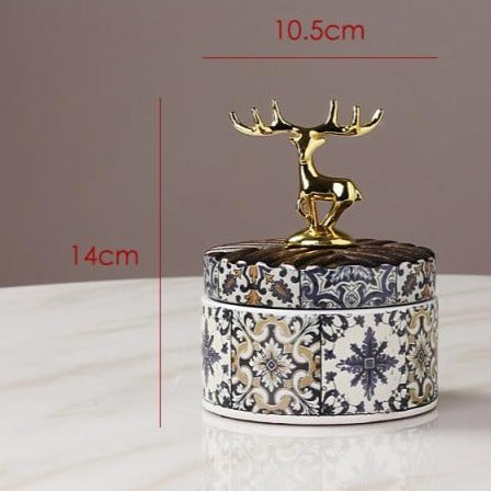Ceramics Moroccan Pattern Sugar Tea Canister Jar - Hyggeh