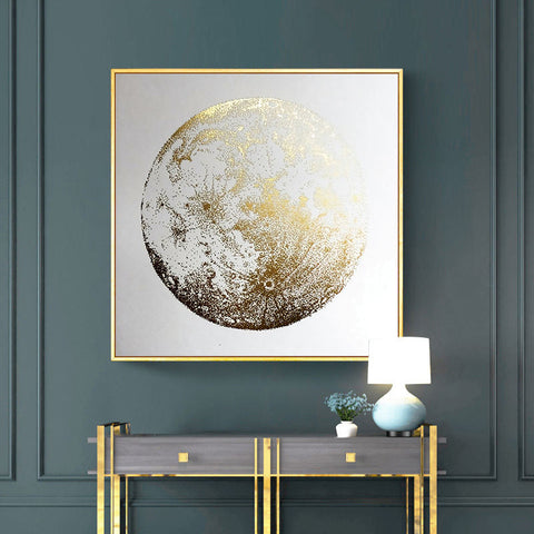 Abstract Amazon Gold Luxury Posters Nordic Canvas Art Painting - Hyggeh