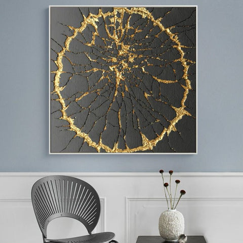 Abstract Amazon Gold Luxury Posters Nordic Canvas Art Painting - Hyggeh