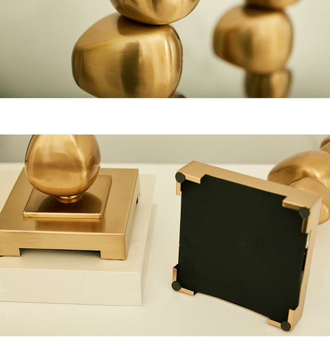 Gold Stacking Irregular Geometric Candlestick Holder - Hyggeh
