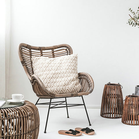 Retro Rattan Handmade Lounge Chairs - Hyggeh