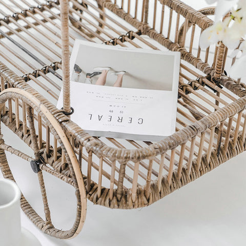 Kitchen Storage Handmade Rattan Cart - Hyggeh