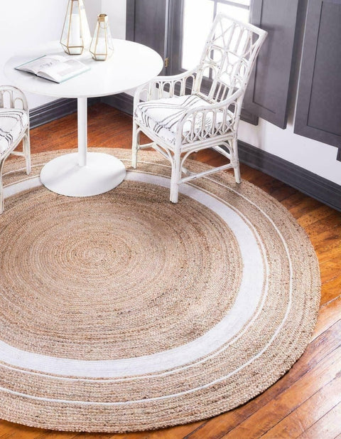 Jute Beige Round Rugs