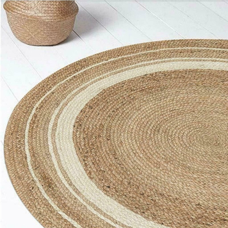 Jute Beige Round Rugs