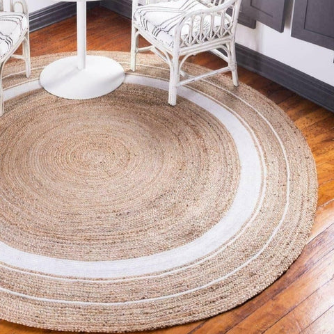 Jute Beige Round Rugs