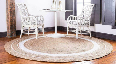 Jute Beige Round Rugs